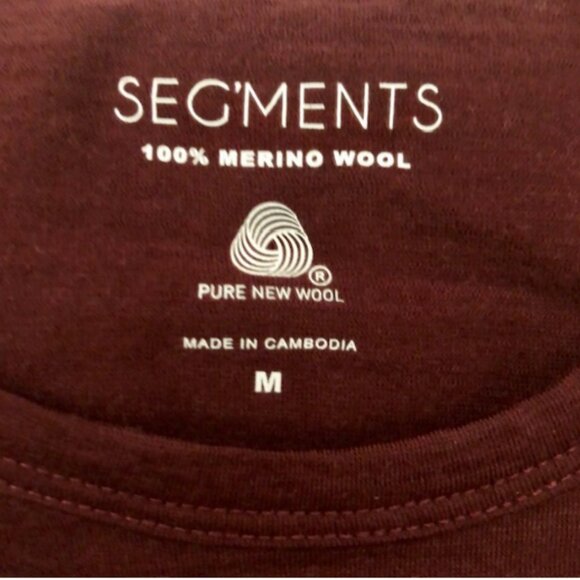 Seg’ments 100% Merino Wool Top / Base Layer Medium - Picture 3 of 6